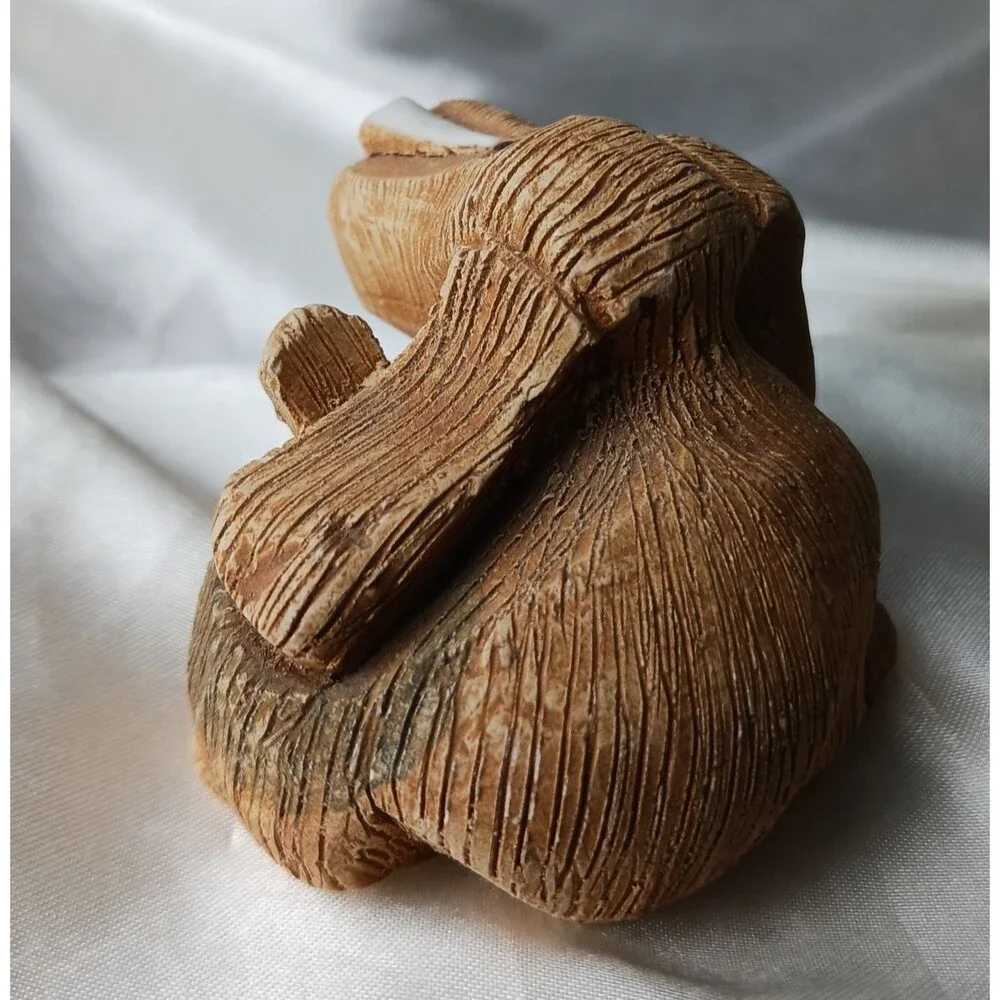 Vintage Artesania Rinconada Art Pottery Hand Crafted Clay Figurine-BASSET HOUND
